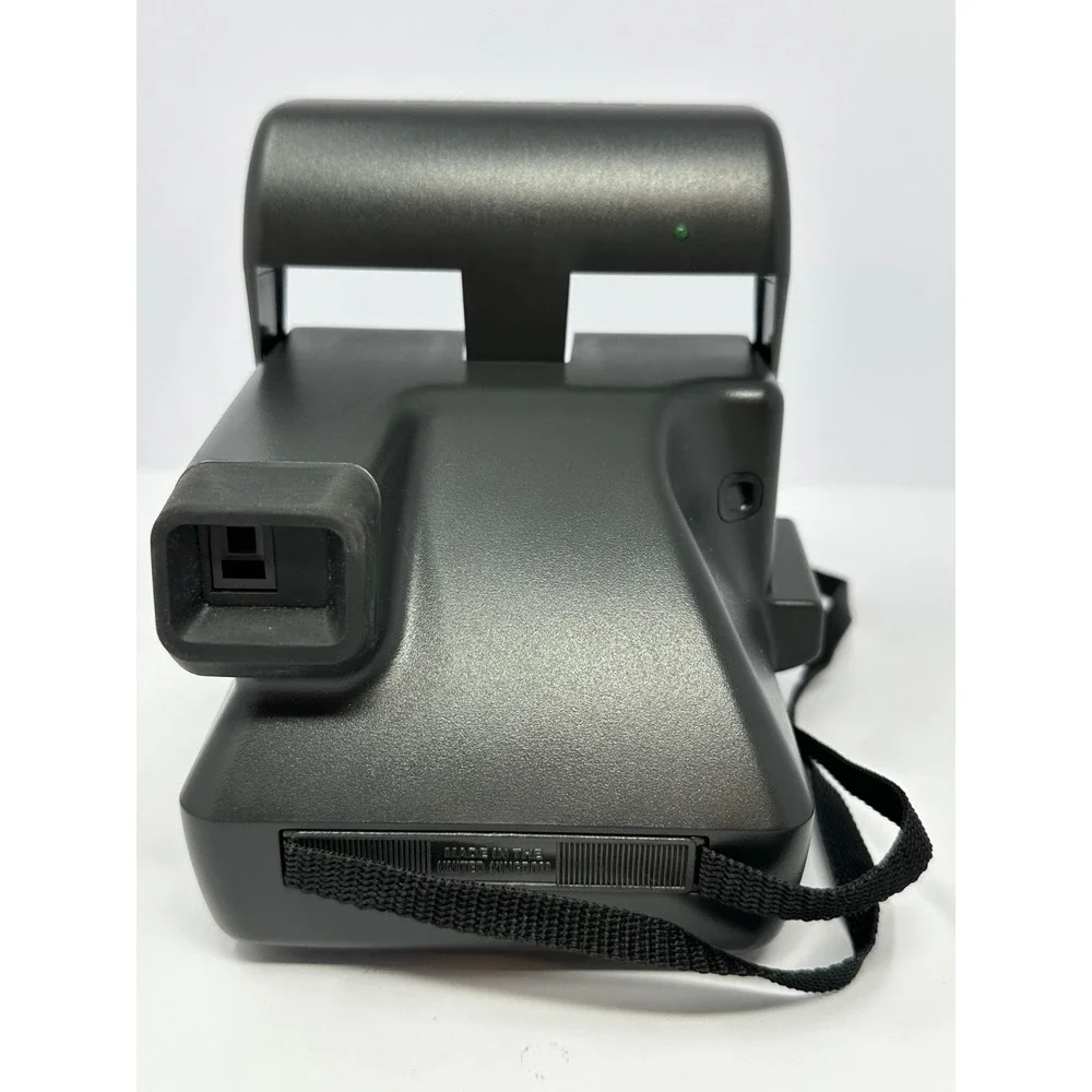 Vintage Polaroid OneStep CloseUp Instant Film Camera Black 600 Series Flash Case